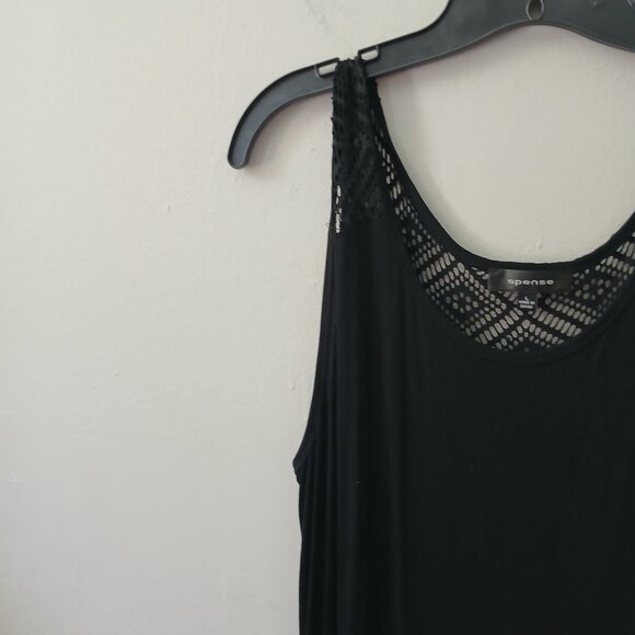 Spense Women's Dress Sz L Black Long Sleeveless Maxi Stretch Crochet NWT $49.99‎ - Picture 10 of 14